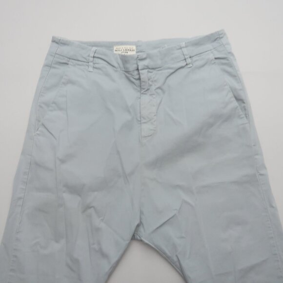 Nili Lotan Paris Pants in Steel Blue Drop Crotch Baggy Trousers 6 - Picture 6 of 12
